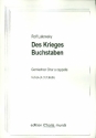 Des Krieges Buchstaben fr gem Chor a cappella Partitur