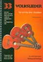 33 Volkslieder f�r 1-3 Ukulelen (Noten und Tab, Fingerstyle solo und 2.Stimme)
