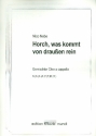 Horch was kommt von drau�en rein f�r gem Chor a cappella Partitur