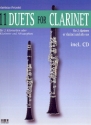 11 Duets (+CD) for 2 clarinets (clarinet and alto saxophone) (piano ad lib) score and part