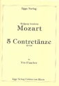 5 Contretnze KV609 fr Oboe (Klarinette), Klarinette (Englischhorn) und Fagott Partitur und Stimmen