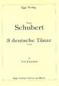 3 deutsche Tnze D972 fr Oboe (Klarinette), Klarinette (Englischhorn) und Fagott Partitur und Stimmen
