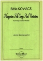 Hungarian Folk Song and Variations for clarinet and string quartet score and parts