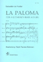 La Paloma fr 4 Gitarren (Bass ad lib) Partitur und Stimmen