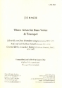 3 Arien fr Bass, Trompete und Tasteninstrument Partitur und Stimmen (dt)