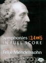 Symphonies nos. 3, 4 and 5 for orchestra score