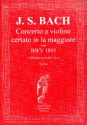Concerto la maggiore a violino certato nach BWV1055 für Violine, Streicher und Bc Partitur