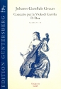 Konzert D-Dur GraunWVA:XIII:4 fr Viola da gamba und Streicher Stimmensatz (1-1-1-1-1-Cembalo (nicht ausgesetzt))