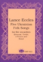 5 ukrainian Folk Songs for 5 recorders (SATTB) score and parts