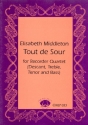 Tour de Sour for 4 recorders (SATB) score and parts
