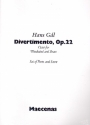Divertimento op.22 for 8 woodwind and brass instruments score and parts