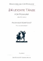 24 leichte Tnze aus der Barockzeit fr Posaune und Klavier Partitur und Stimme