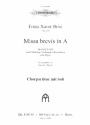 Missa brevis A-Dur fr Soli, Chor, 2 Violinen, Cello / Ba und Orgel Chorpartitur