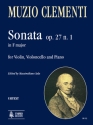 Sonate F-Dur op.27,1 fr Violine, Violoncello und Klavier Stimmen