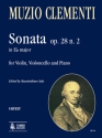 Sonate Es-Dur op.28,2 fr Violine, Violoncello und Klavier Stimmen