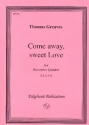 Come away sweet Love for recorder quintet (SSAAB) score and parts