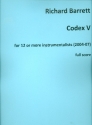 Codex V For 12 or more instrumentalists A3 facsimile score