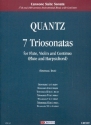 Sonate G-Dur Nr.6 fr Flte, Violine und Bc (Flte und Cembalo) Partitur und Stimmen (Bc ausgesetzt)