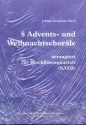 8 Advents- und Weihnachtschorle fr 4 Blockflten (SATB) Partitur und Stimmen