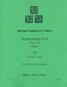 Divertimento in D Major (Perger100) for flute, oboe, horn and bassoon score and parts