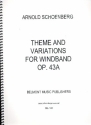 Theme and Variations op.43a for windband score