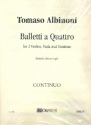 Balletti a quattro for 2 violins, viola and basso continuo parts
