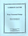4 seasonal Songs for soprano, clarinet, piano score and parts