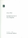 Sinfonie Nr.4 Los Angeles fr Harfe, Pauken, Schlagzeug und Streichorchester Studienpartitur