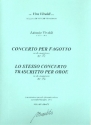Konzert C-Dur RV471 (= RV450) fr Fagott (Oboe), Streicher und Bc Partitur und Stimmen (Soli-1-1-1-1)