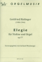 Elegie op.77 fr Violine und Orgel