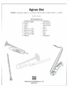 Agnus Dei for mixed chorus and orchestra score and instrumental parts