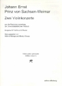 2 Konzerte fr Violine solo, Streichorchester und Cembalo Violine solo