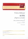 Suite d'apres Corrette for oboe, clarinet and bassoon score and parts