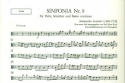 Sinfonia g-Moll Nr.9 fr Flte, Streicher und Bc Viola