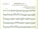 Sinfonia g-Moll Nr.9 fr Flte, Streicher und Bc Violoncello