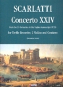 Concerto no.24 for treble recorder, 2 violins and Bc score and parts