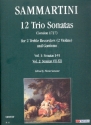 12 Trio Sonatas vol.2 (no.7-12) for 2 treble recorders (violins) and Bc score and parts (Bc not realised)