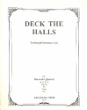 Deck the Halls for 4 recorders (SATB) score and parts