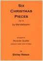 Six Christmas Pieces op.72 for 4 recorders (SATB) score and parts