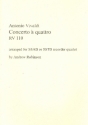 Concerto  quattro for 4 recorders (SSAB or SSTB) score and parts