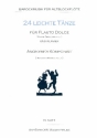24 leichte Tnze (+CD) fr Blockflte (Flte/Oboe/Violine/Instrument in C) und Klavier Partitur und Fltenstimme