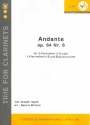Andante op.64,6 fr 4 Klarinetten (oder 3 Klarinetten und Bassklarinette)