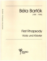 First Rhapsody fr Viola und Klavier Klavierpartitur und Stimme