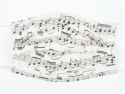 Gesichtsmaske mit Musik Design 12 - Notenzeilen 18,5 x 9,5 cm