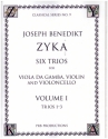 6 Trios vol.1 (nos.1-3) for viola da gamba, violin and violoncello score and parts