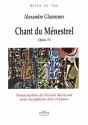 Chant du Mnestrel op.71 pour saxophone alto et piano