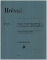 Sonate C-Dur Nr.1 op.40 fr Violoncello und Bass (Klavier) Klavierpartitur, Spielpartitur (Vc/Bass) und Stimme (Vc)