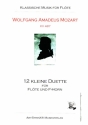 12 kleine Duette KV487 fr Flte und F-Horn Spielpartitur