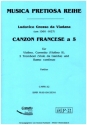 Canzon Francese a 5 fr Violino, Cornetto (Violino 2), 2 Tromboni (viole da Gamba) und Bc Partitur und Stimmen (Bc nicht ausgesetzt)