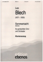 Sommernacht fr gem Chor und Orchester Klavierauszug